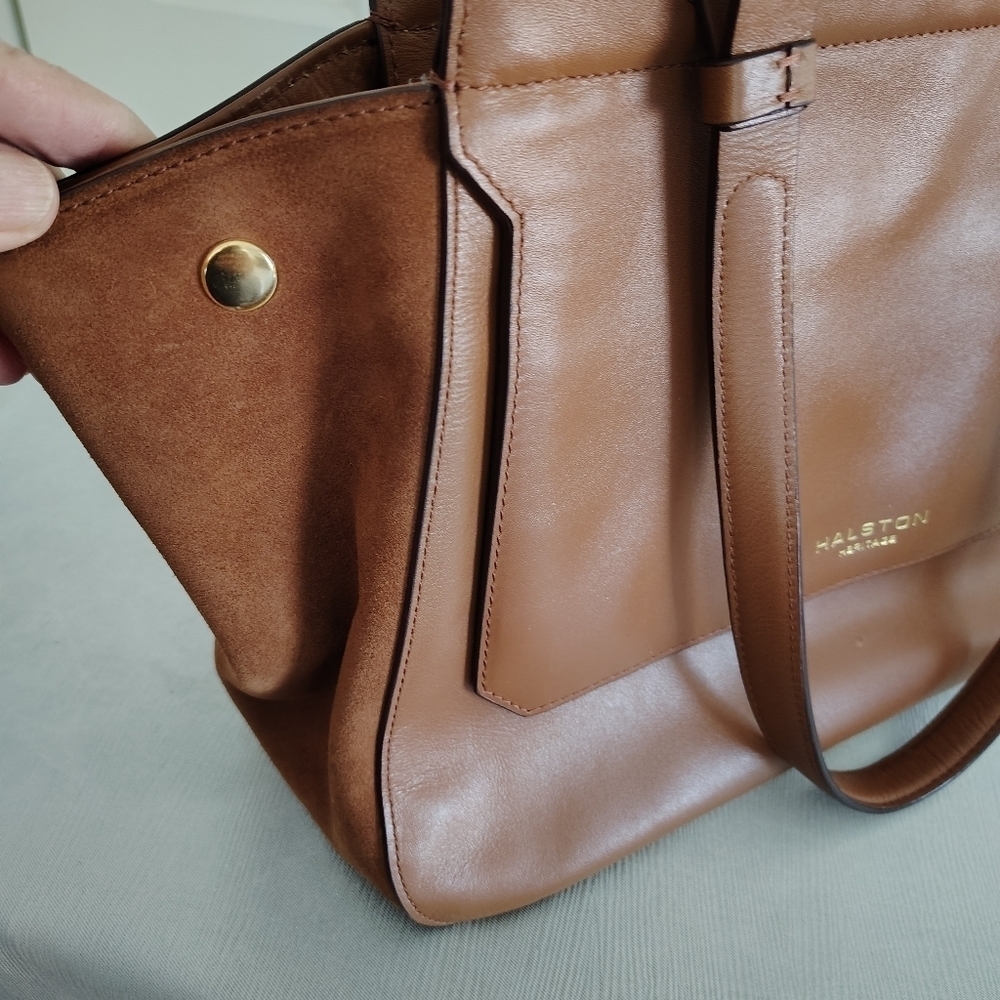 Halston Brown Heritage Shoulder Bag - Picture 5 of 14